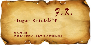 Fluger Kristóf névjegykártya