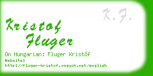 kristof fluger business card